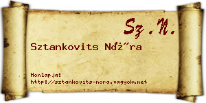 Sztankovits Nóra névjegykártya